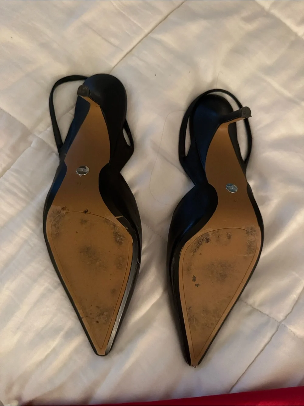 ZARA Black Slingback kitten heels - Picture 3 of 4